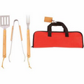 4pc Stainless Steel Barbeque Tool Set